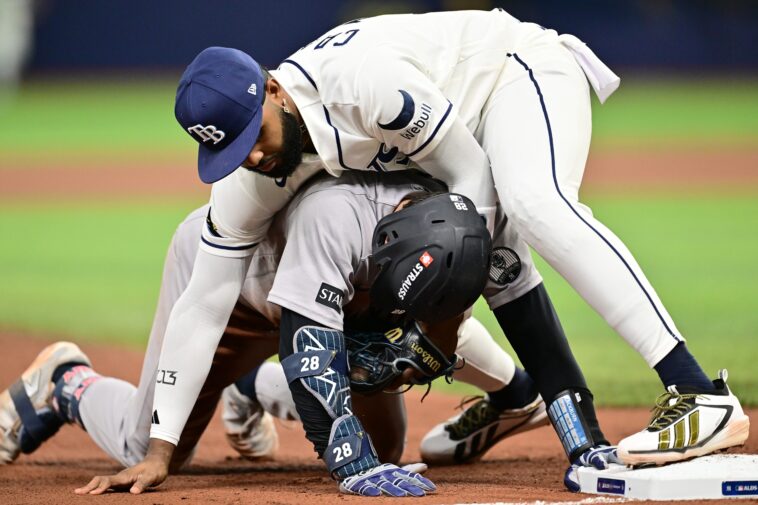 yankees’-austin-wells-breaks-up-drew-rasmussen’s-no-hit-bid-in-eighth-—-and-gets-thrown-out-at-third-in-stunner