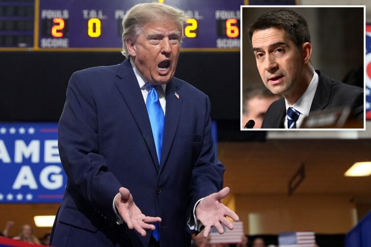 furious-trump-doxes-sen.-tom-cotton,-releases-personal-cell-number,-over-bill-to-end-daylight-savings