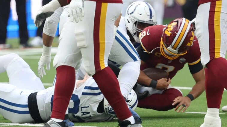 marcus-mariota-suffers-knee-injury-against-colts-in-london-as-commanders-lose-another-starting-qb