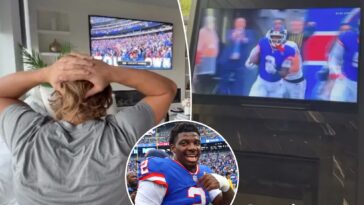 injured-jaxson-dart,-brian-burns-celebrate-thrilling-giants-pick-6-from-their-couches:-‘oh-my-god’