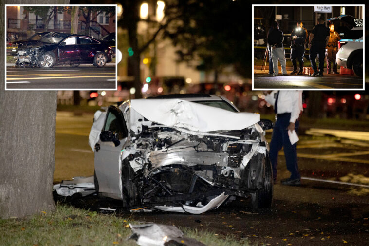 man-killed,-passenger-critically-injured-in-brooklyn-crash-as-cops-hunt-driver-who-fled-scene