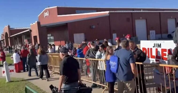 supporters-line-up-hours-in-advance-to-see-president-trump-in-nebraska-(video)