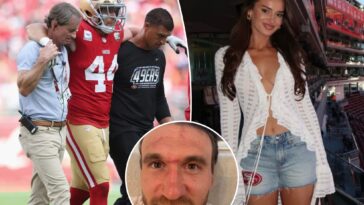 kyle-juszczyk’s-wife-kristin-mocks-49ers-star’s-battle-scars-after-knee-injury-update