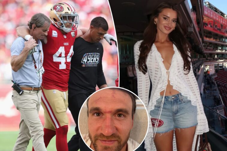 kyle-juszczyk’s-wife-kristin-mocks-49ers-star’s-battle-scars-after-knee-injury-update