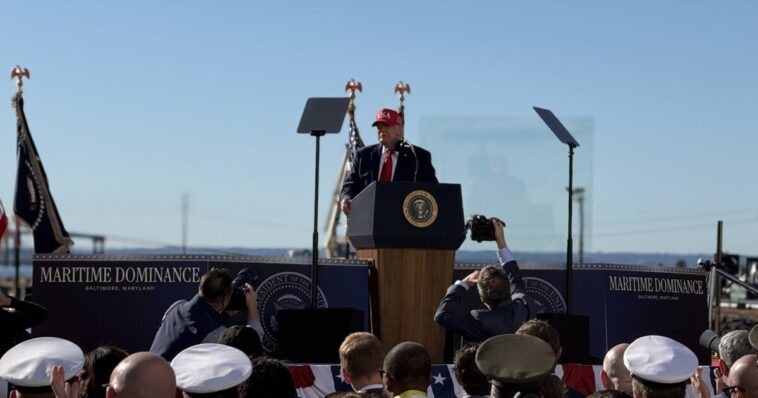 watch-live:-president-trump-announces-new-navy-shipyard-in-sparrows-point,-maryland-–-4-pm-et