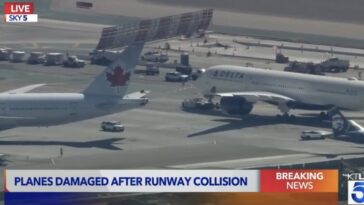 developing:-delta-air-lines-plane-and-air-canada-plane-collide-on-tarmac-at-lax-(video)
