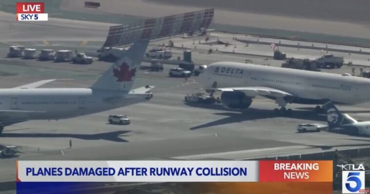 developing:-delta-air-lines-plane-and-air-canada-plane-collide-on-tarmac-at-lax-(video)