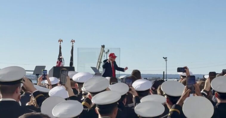never-gets-old:-president-trump-dances-to-village-people-hit-following-speech-to-midshipmen-and-sailors-(video)
