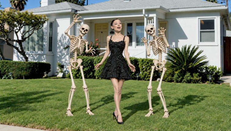ariana-grande-lands-seasonal-gig-as-halloween-lawn-skeleton