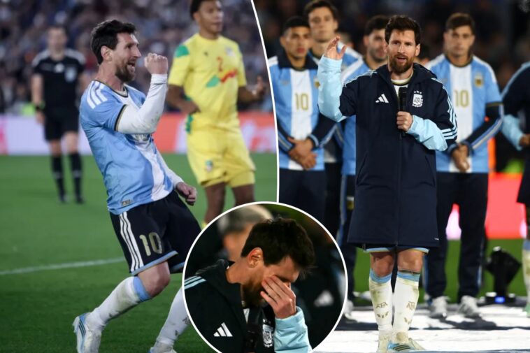 lionel-messi’s-tearful-argentina-sendoff-fittingly-comes-with-goal,-two-assists:-‘will-miss-all-of-you’