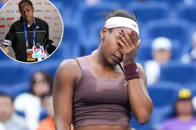 coco-gauff’s-china-open-nightmare-ends-after-cheating-accusations:-‘i’m-going-to-pass-out’