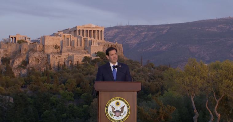 secretary-of-state-marco-rubio-gives-passionate-speech-in-greece-rejecting-globalism-and-urging-a-fight-against-‘decline-of-the-west’-(video)