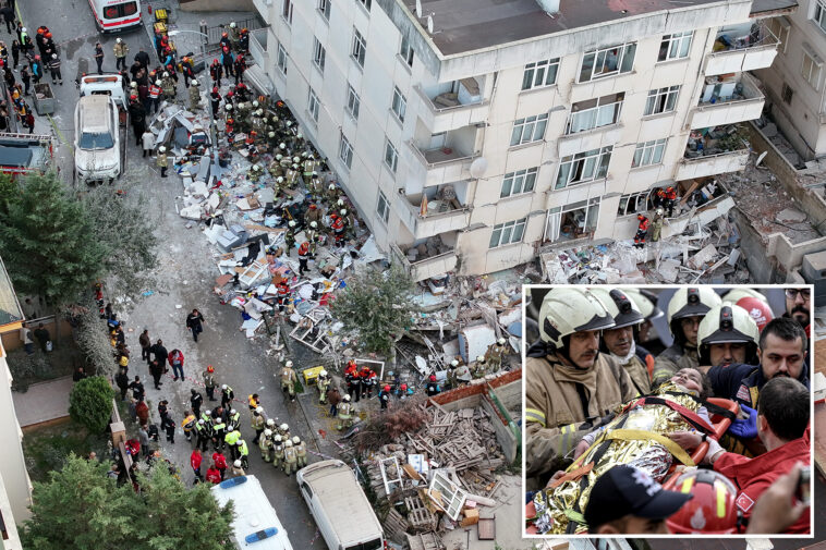 building-collapse-in-istanbul-traps-at-least-7-people,-including-child