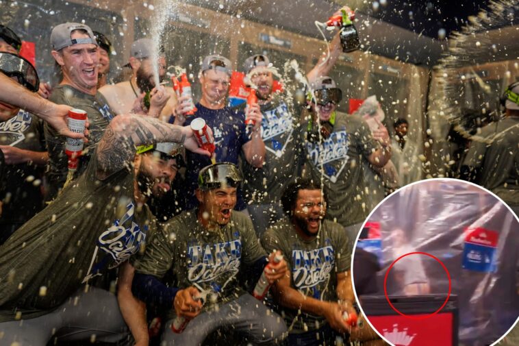 dodgers-player’s-bare-butt-exposed-on-camera-during-wild-nlds-locker-room-celebration