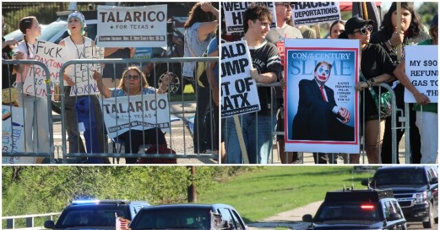 san-antonio-democrats-and-socialists-‘welcome’-trump-with-twin-protests-outside-rally