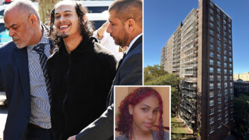 monster-accused-of-pushing-girlfriend,-baby-off-nyc-balcony-flashes-demonic-grin-as-he’s-hauled-away-by-cops
