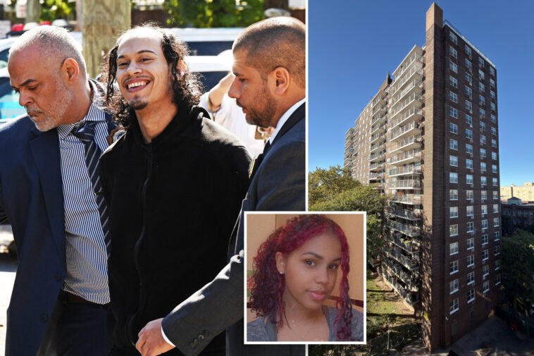 monster-accused-of-pushing-girlfriend,-baby-off-nyc-balcony-flashes-demonic-grin-as-he’s-hauled-away-by-cops