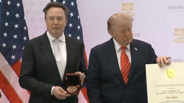 watch:-trump-awards-elon-musk-the-national-medal-of-science,-calls-him-a-“modern-day-thomas-edison”