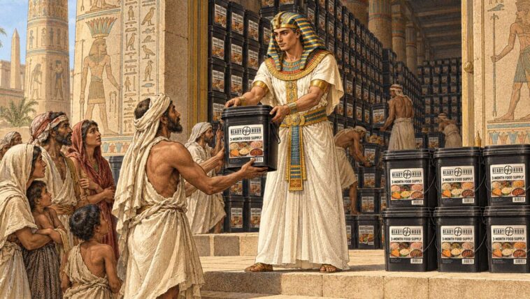 egypt-saved-after-joseph-advises-pharaoh-to-stock-up-on-emergency-food-buckets-from-my-patriot-supply