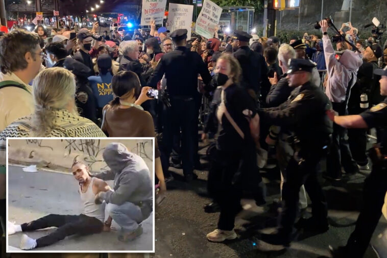 anti-ice-protesters,-cops-clash-outside-nyc-hospital-where-wounded-‘criminal-migrant’-recovering-after-an-agent-shot-him