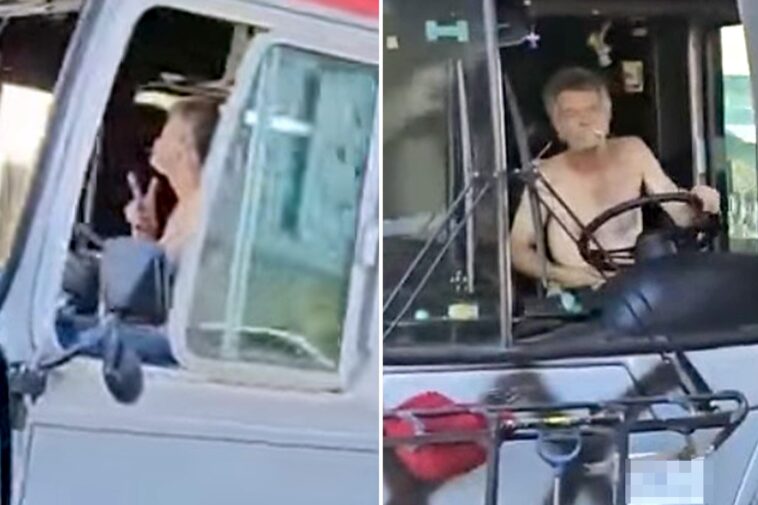 unhinged-moment-shirtless-man-takes-bus-through-california-streets