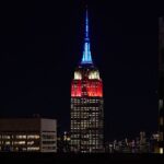 empire-state-building-lights-up-red,-white-and-blue-to-celebrate-fox-news-channel’s-30th-anniversary