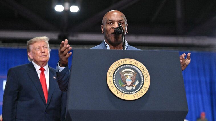 trump-brings-mike-tyson-on-stage-at-syracuse-rally,-jokes-that-he-is-bruce-blakeman’s-personal-security