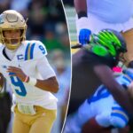 oregon-player-caught-smacking-ucla-qb-nico-iamaleava’s-head-in-dirty-late-hit