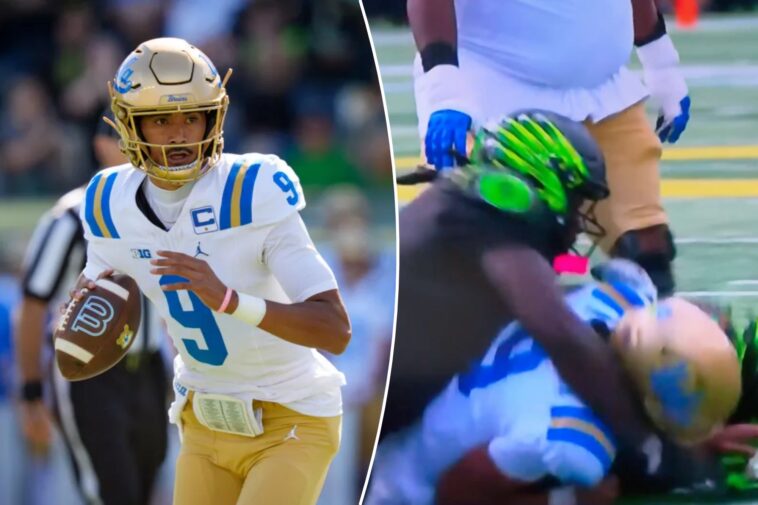 oregon-player-caught-smacking-ucla-qb-nico-iamaleava’s-head-in-dirty-late-hit