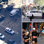 chaos-at-melbourne-marathon-as-stolen-car-allegedly-hits-woman,-almost-breaks-onto-course