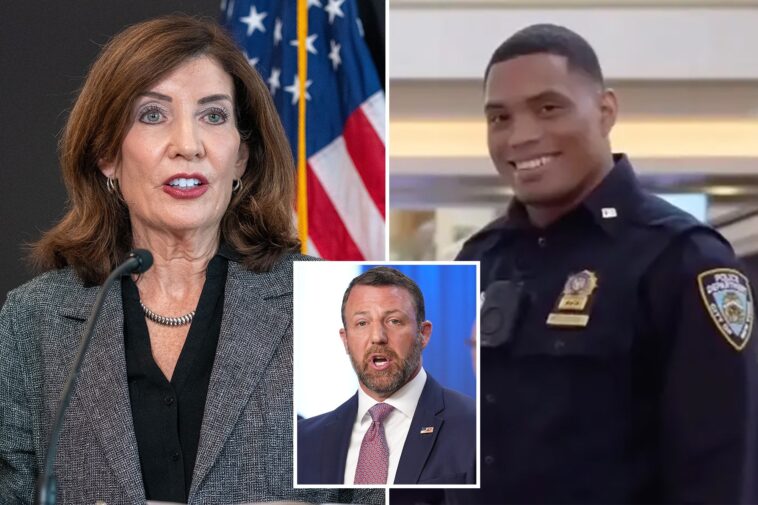 dhs-secretary-mullin-slams-hochul-for-staying-silent-on-nypd-cop-stabbed-by-illegals-while-grandstanding-over-ice-shooting