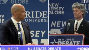 watch:-navy-vet-gop-senate-candidate-justin-murphy-stuns-cory-booker-in-nj-debate-—-tells-trump-to-“finish”-iran-war,-put-on-cowboy-hat-and-“kick-some-ass”-as-crowd-erupts