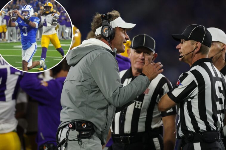lane-kiffin-shares-referee’s-wild-explanation-for-controversial-call-in-lsu’s-loss-to-kentucky:-‘said-he’d-be-killed’