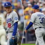 dodgers-ace-sent-to-showers-earlier-than-ever-in-postseason-after-unique-brewers-at-bat