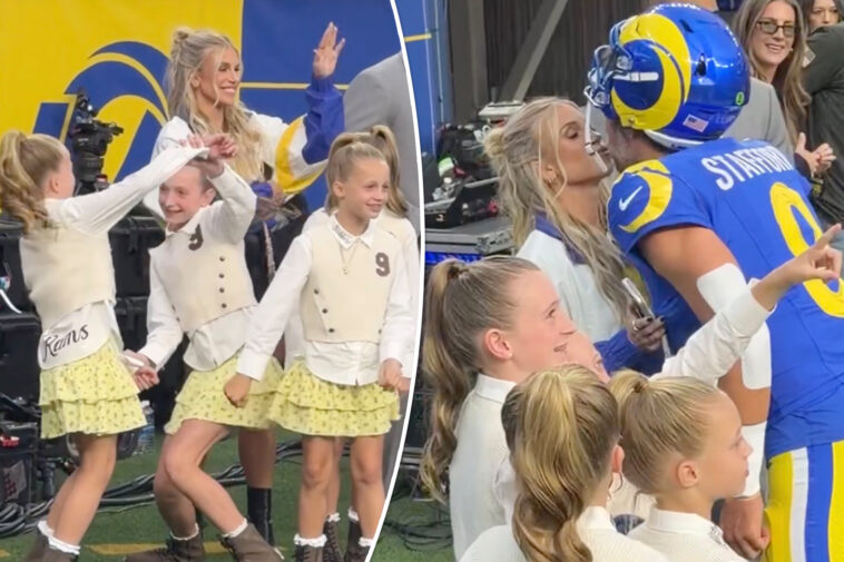 matthew-stafford-shares-kiss-with-wife-kelly-before-rams’-‘monday-night-football’-clash-with-bills
