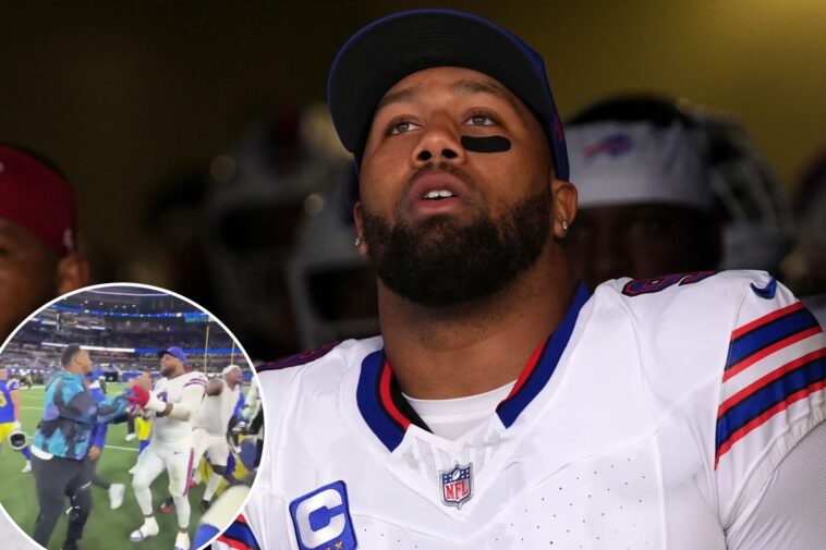 bills’-bradley-chubb-restrained-by-teammates-during-wild-postgame-altercation-with-rams