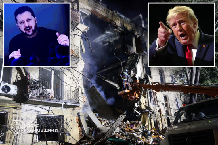 ukraine-got-no-warning-about-latest-russian-strikes-on-kyiv,-zelensky-says-after-latest-trump-critique