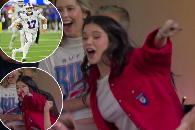 hailee-steinfeld’s-fired-up-josh-allen-celebration-caught-on-‘mnf’-before-ducking-from-spotlight