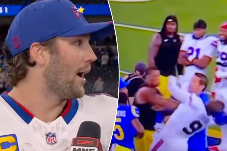 josh-allen’s-spanish-interview-takes-chaotic-turn-when-bills-rams-fight-breaks-out-behind-him