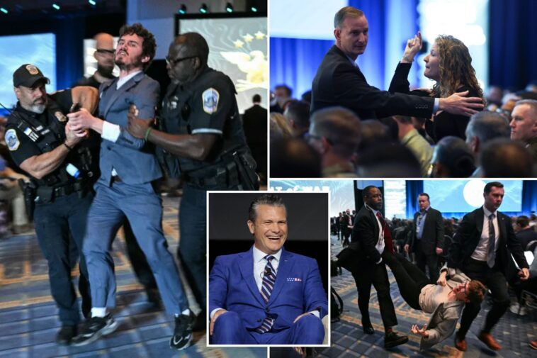pete-hegseth-cheekily-responds-to-anti-iran-war-protesters-who-heckled-him-at-army-conference