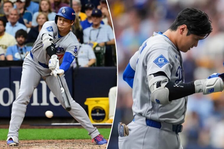 shohei-ohtani-gets-knocked-down-the-dodgers’-lineup-as-playoff-panic-sets-in
