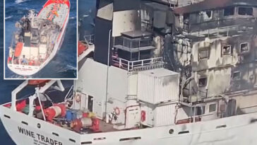 two-ships-ablaze-in-romanian-black-sea-waters,-7-sailors-missing
