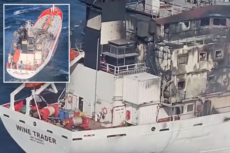 two-ships-ablaze-in-romanian-black-sea-waters,-7-sailors-missing