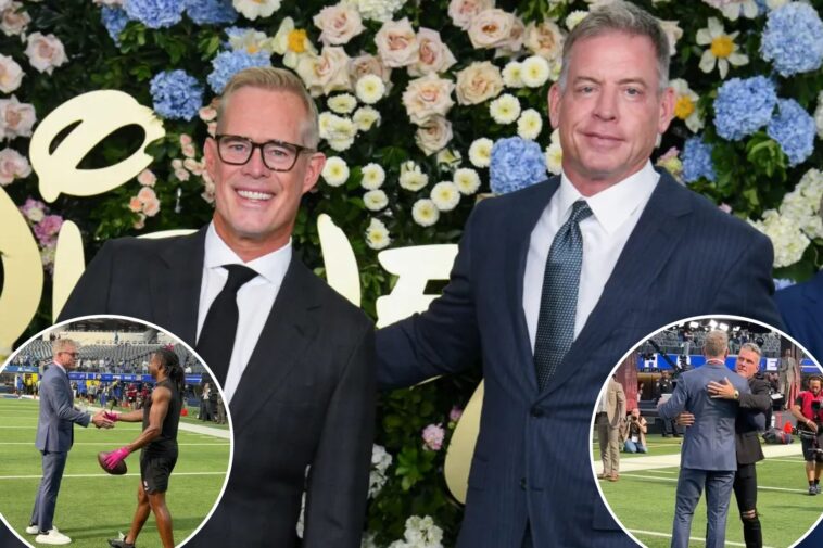 new-post-video-shows-troy-aikman’s-pregame-‘mnf’-prep-—-including-pat-mcafee-hang-—-amid-joe-buck-feud