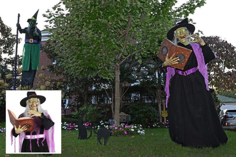 nyc-pols-call-on-amazon-to-pull-‘demeaning’-halloween-witch-animatronic-with-star-of-david-spell-book