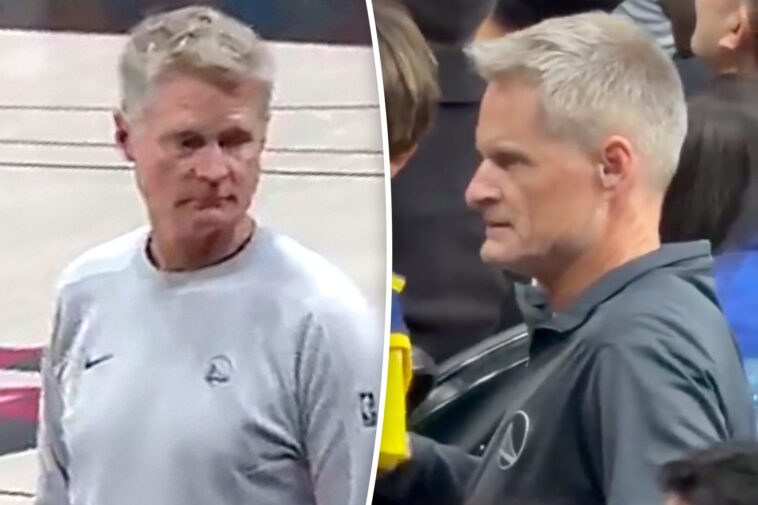warriors-coach-can’t-believe-his-eyes-as-lookalike-spotted-in-stands-at-preseason-game