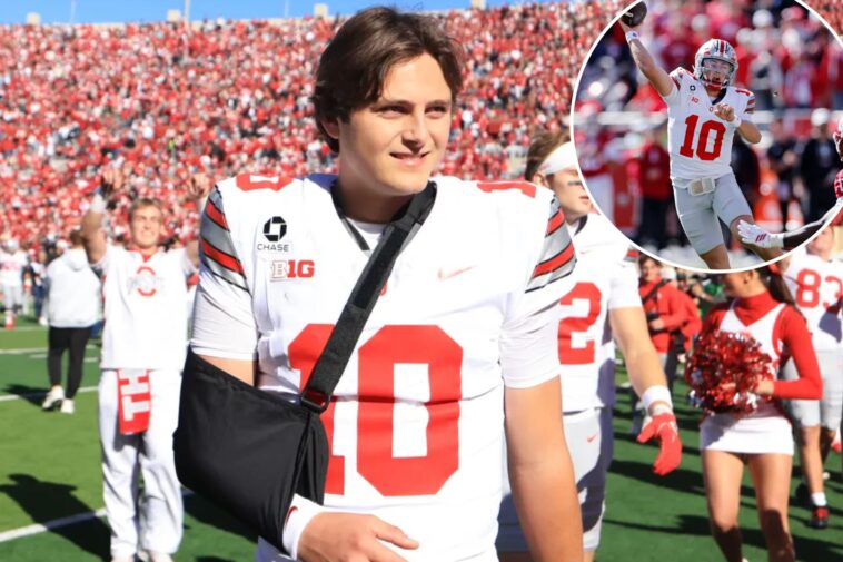 julian-sayin-to-miss-multiple-weeks-after-suffering-injury-in-ohio-state-crusher