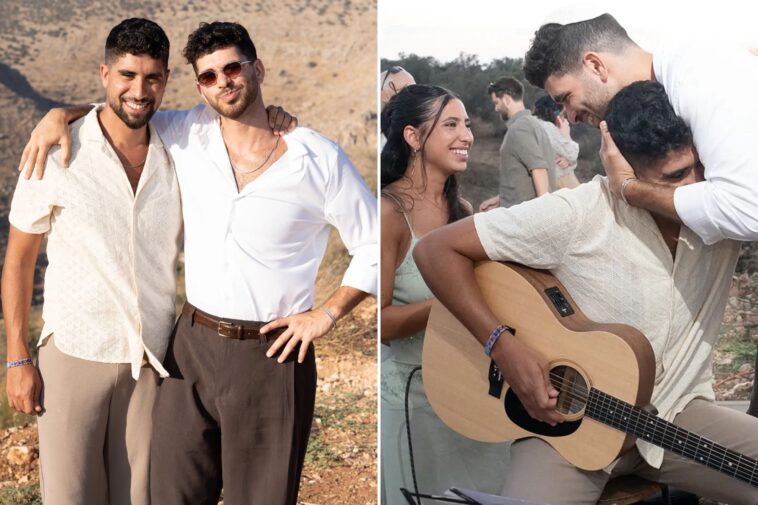 a-year-after-a-starving-evyatar-david-appeared-on-this-paper’s-cover,-he’s-reunited-with-his-brother-—-and-playing-guitar-at-his-wedding