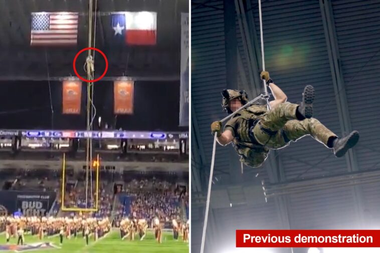 air-force-commando-crashes-to-ground-while-rappelling-from-170-foot-ceiling-at-utsa-game