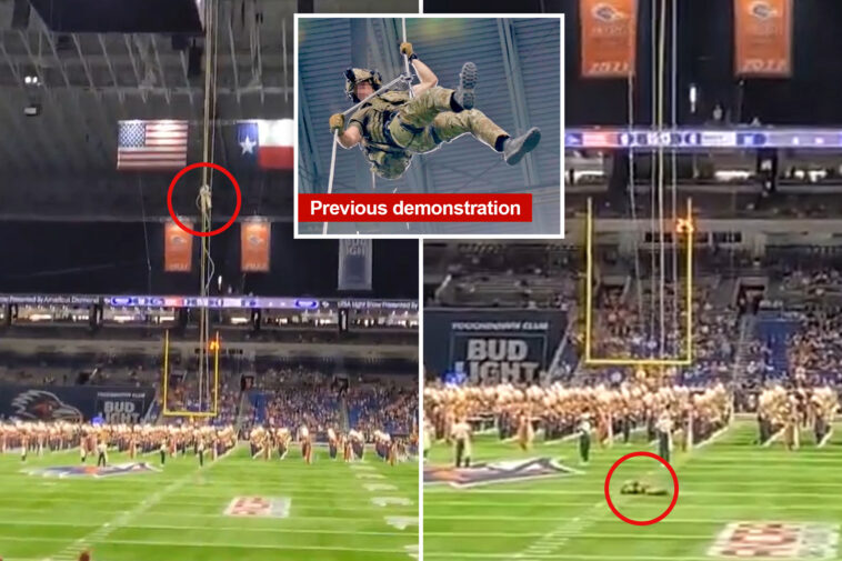 air-force-commando-dies-after-falling-from-170-foot-rafters-during-fast-rope-demonstration-at-utsa-game
